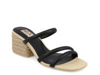 Inara Espadrille Sandal Black Leather view
