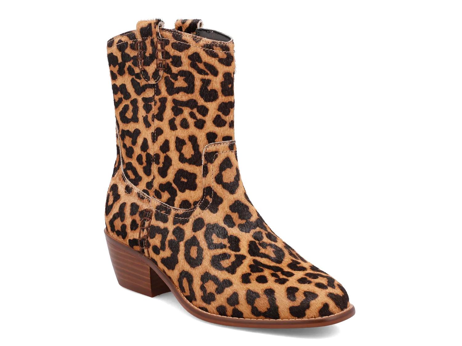 Mia Limited Edition Lauryn Western Bootie | Women's | Black/Tan Leopard Print Calf Hair | Size 6 | Boots