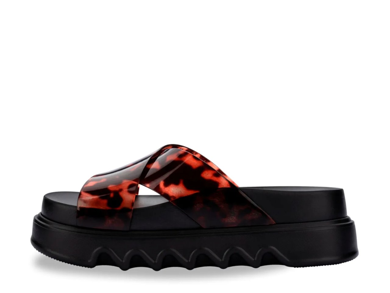 Cozy Cross Jelly Platform Sandal