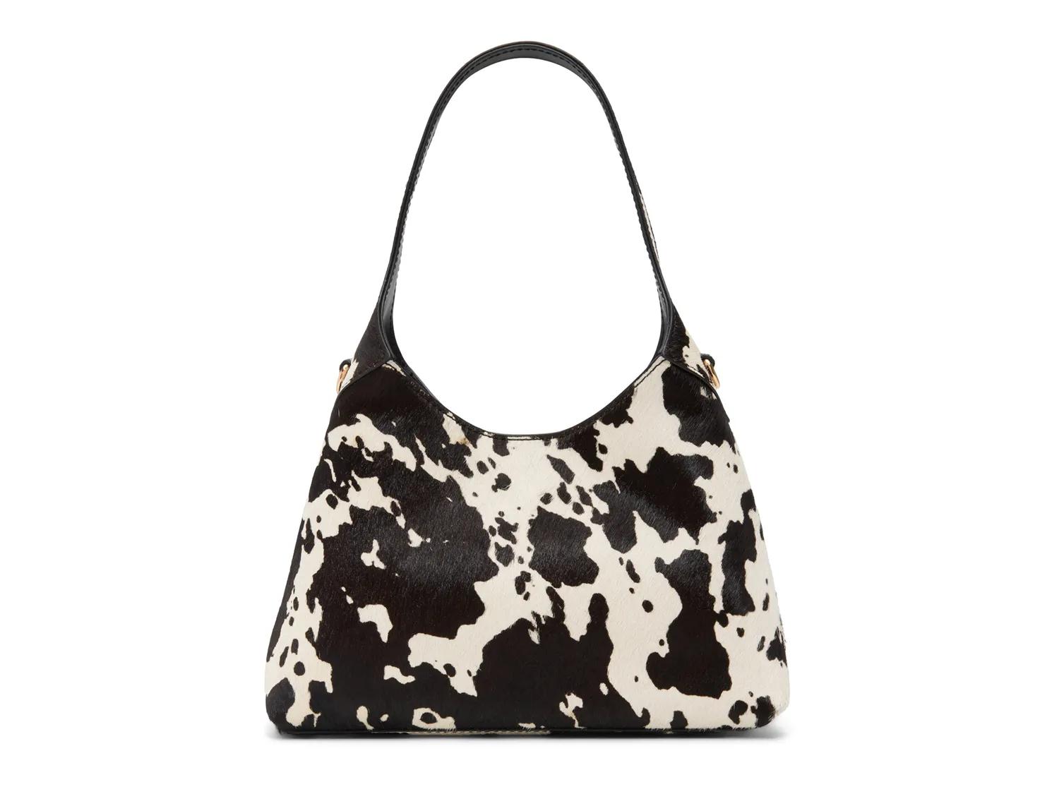 Aldo Smallharperr Shoulder Bag | Women's | Black/White Cow Print Calf Hair Leather | Size Not Applicable | Handbags