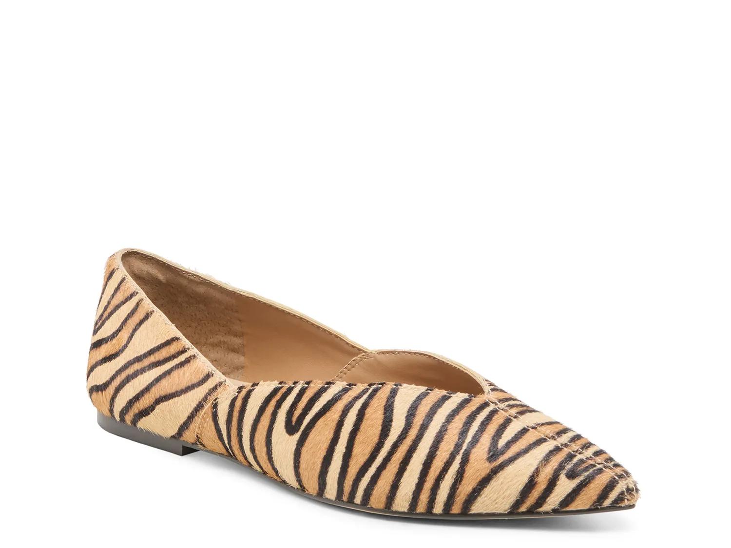 Dolce Vita Gema Flat | Women's | Multicolor Tiger Print Calf Hair Leather | Size 7 | Flats