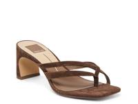 Gessie Sandal Dark Brown Suede view
