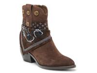 Mekala Western Bootie Dark Brown Suede view