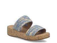 Evita 02 Wedge Sandal Blue/Beige view