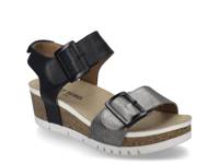 Quinn 02 Wedge Sandal Black/Pewter Metallic view