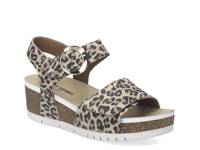 Quinn 16 Wedge Sandal Taupe/Black Leopard Print view