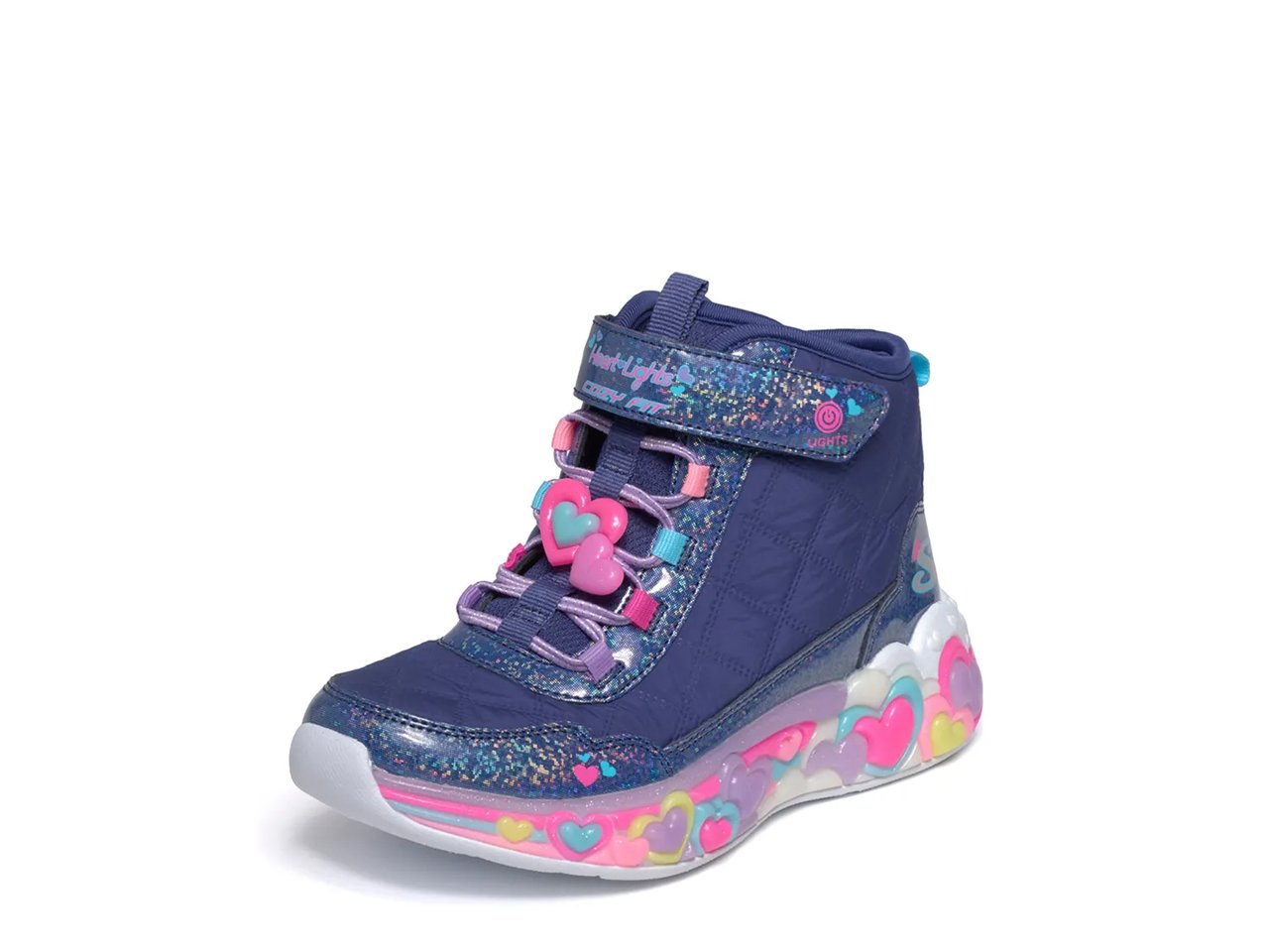 S-Lights Eternal Heart Lights Cozy Glimmer Light-Up Sneaker - Kids'