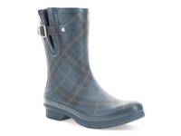 Windowpane Rain Boot Blue Plaid view
