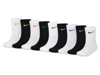 Cushioned Kids' Crew Socks - 9 Pack White/Black view