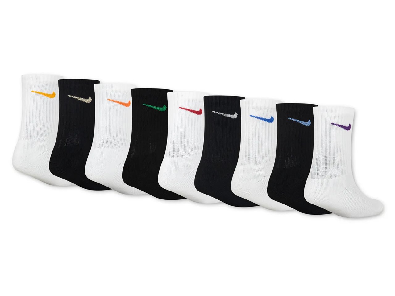 Cushioned Kids' Crew Socks - 9 Pack