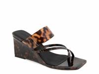 Danica Wedge Sandal Dark Brown/Black Tortoise Shell Synthetic view