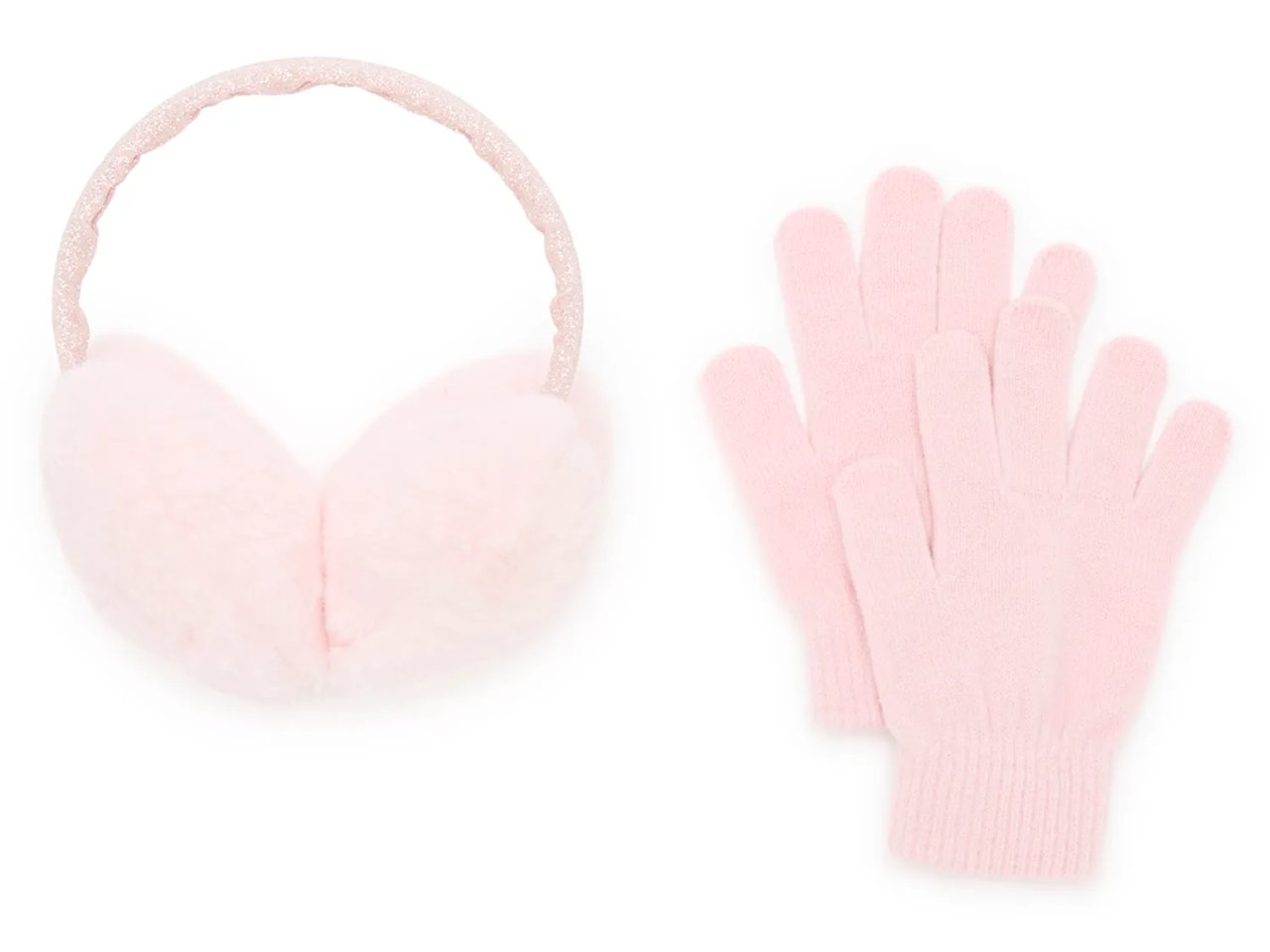 Pink Heart Earmuff & Glove Set