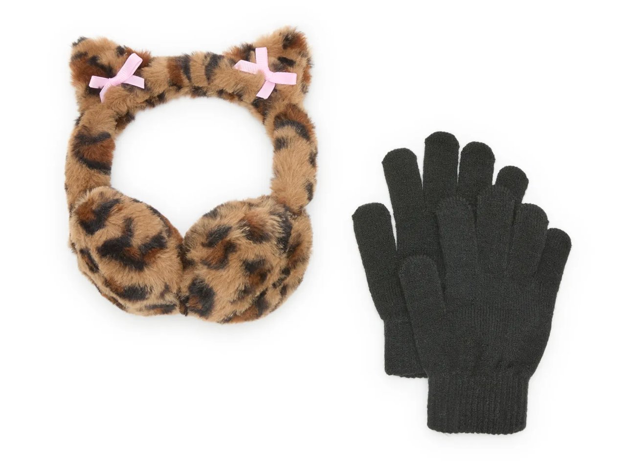 3D Leopard Earmuff & Glove Set