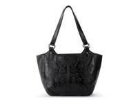 Bolinas Satchel Black Embossed view