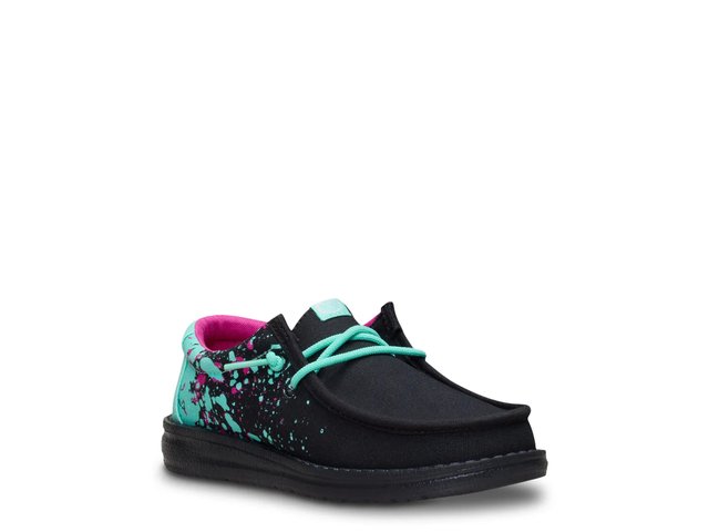 Hey Dude Wally Black Turquoise Slip On Shoes M11/W12 b437acfe-28cc-4d41-9ed9-  main image 4