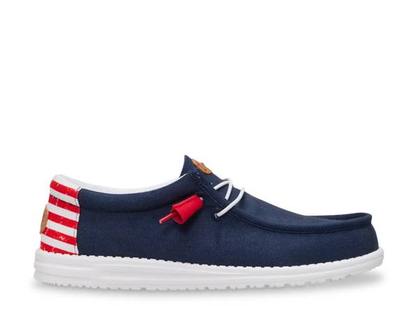 Featuring a men's slip on shoe from HeyDude.