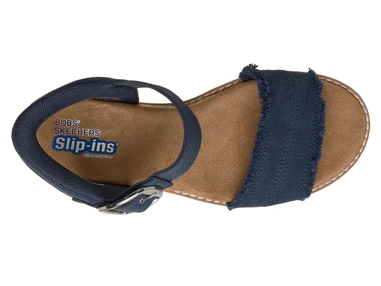 Hands Free Slip-ins: BOBS Desert Kiss - Frayed Fun Wedge Sandal