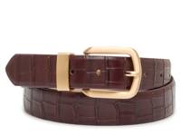 Croco Textured Women's Belt Merlot view