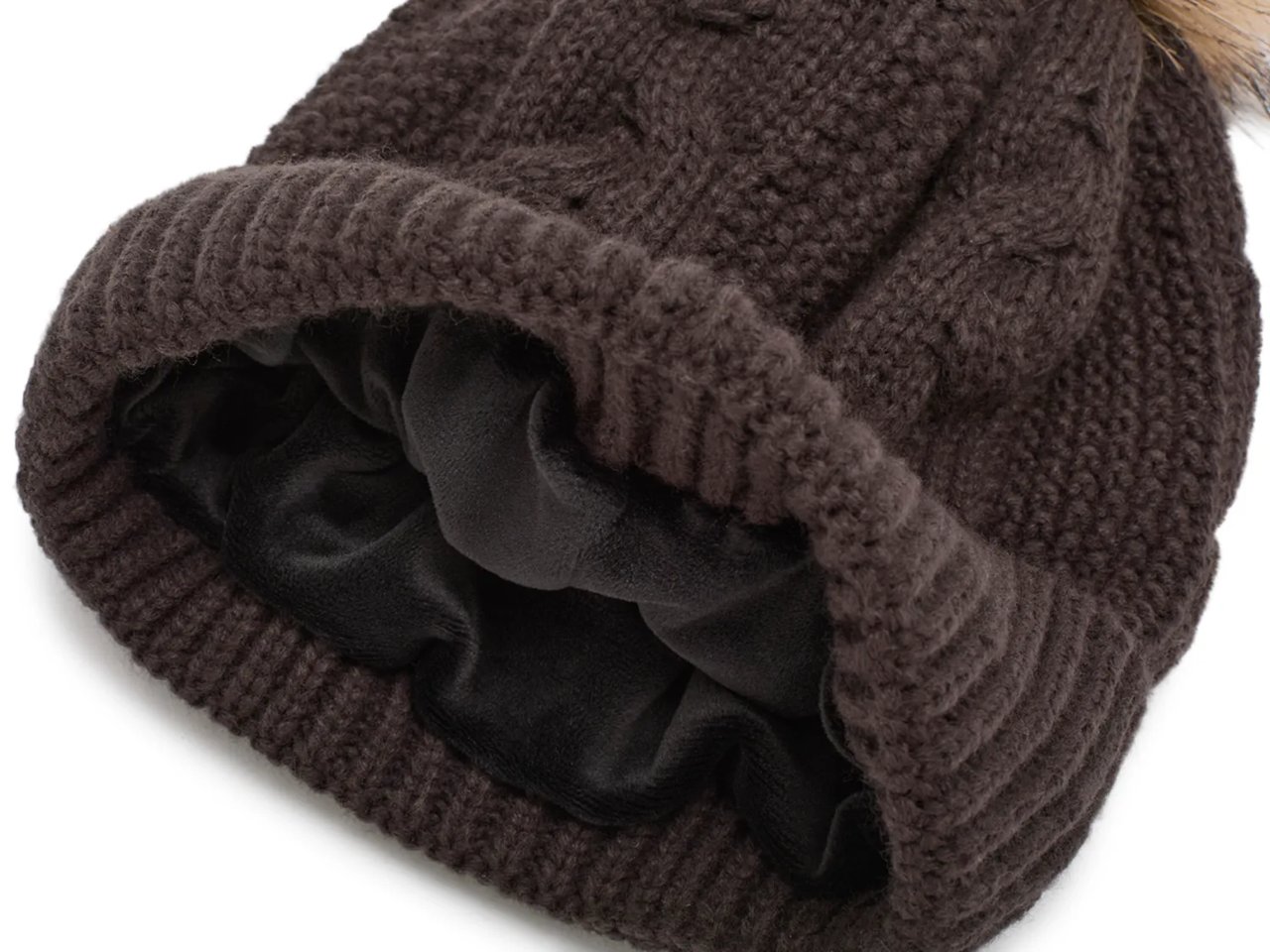 Cable Knit Pom Beanie