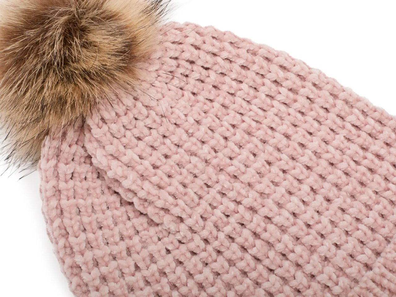 Chenille Pom Beanie