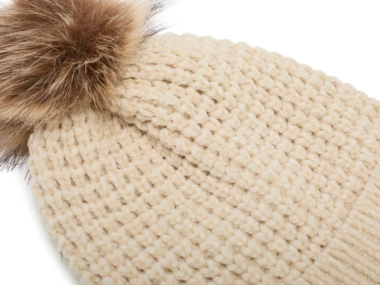 Chenille Pom Beanie