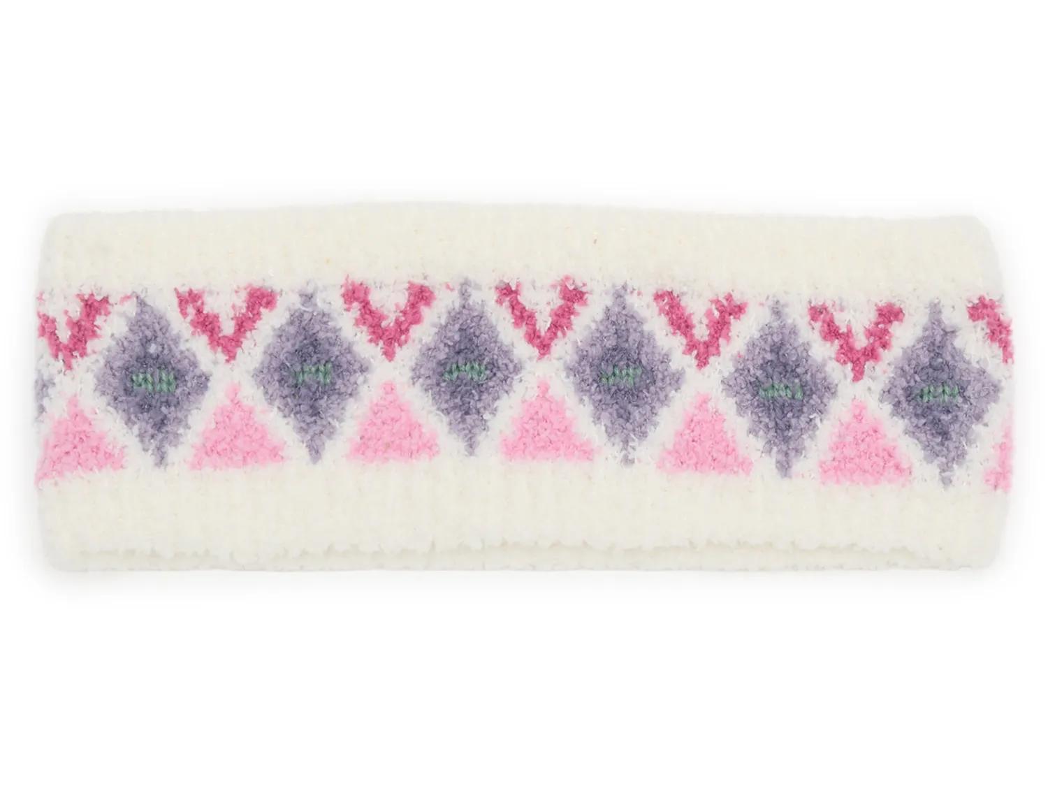 Fireside Printed Headband In White/pink