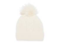 Cable Knit Pom Beanie Off White view