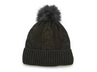 Cable Knit Pom Beanie Black view