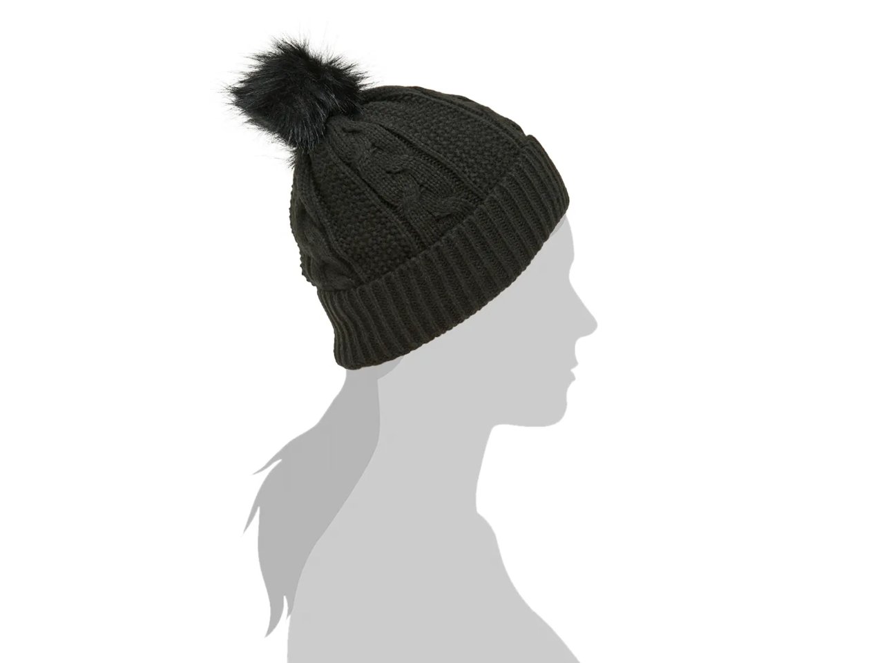 Cable Knit Pom Beanie