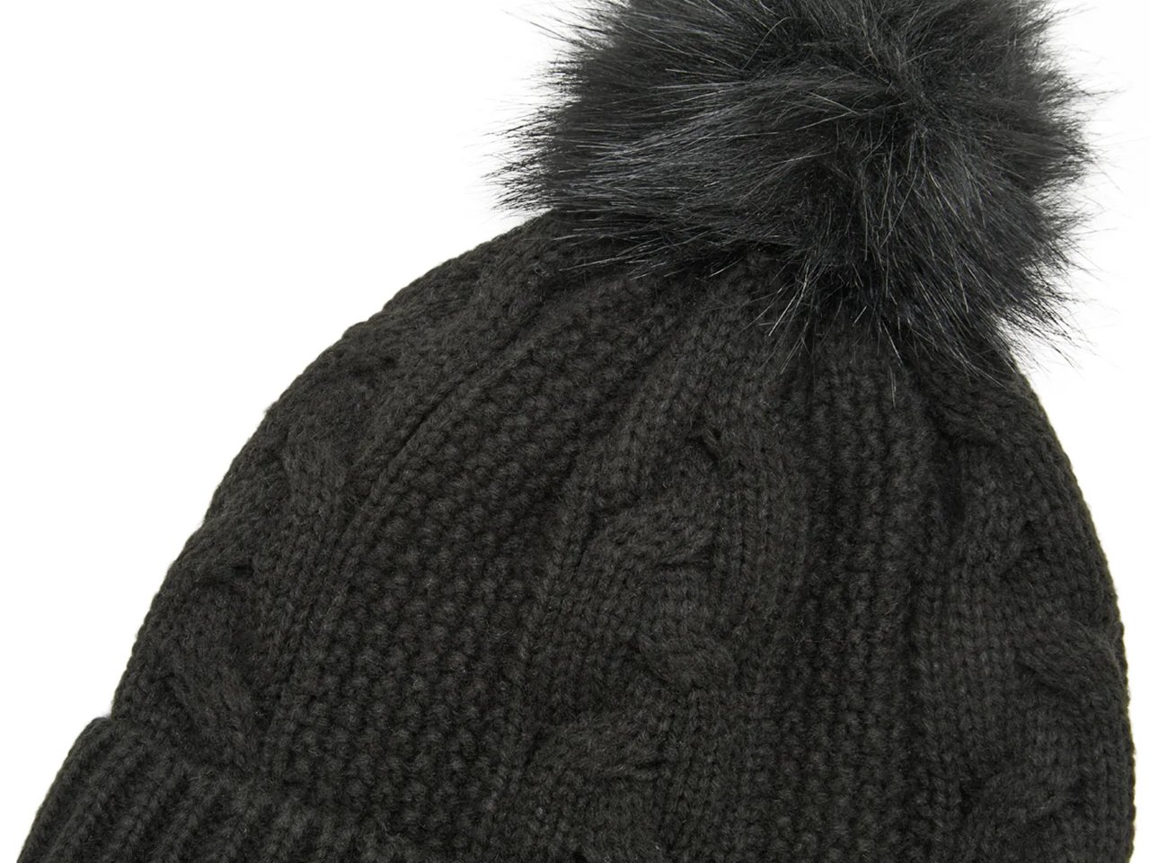 Cable Knit Pom Beanie