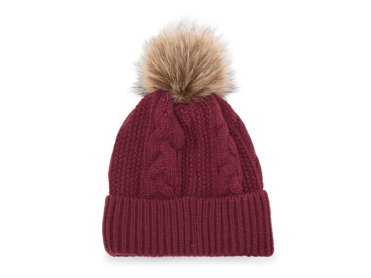 Cable Knit Pom Beanie