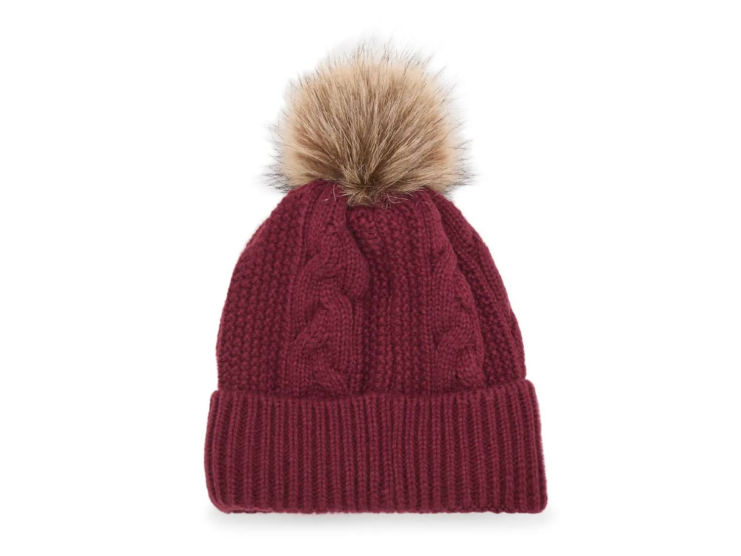 Cable Knit Pom Beanie