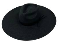 Straw Floppy Sunhat Black view
