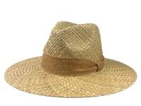 Straw Panama Hat Tan view