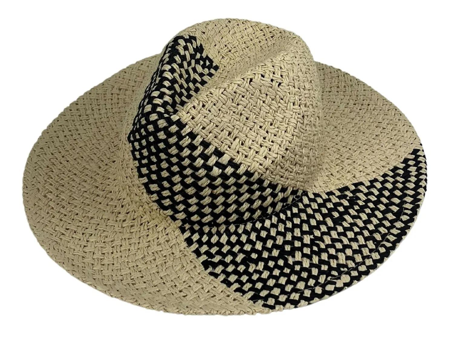 Marcus Adler Straw Panama Hat | Women's | Black/Tan | Size One Size | Hats | Panama