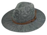 Straw Panama Hat Blue view