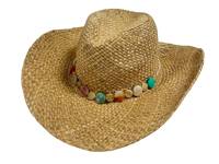 Straw Cowboy Hat Natural Beige view