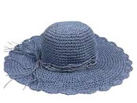 Wide Brim Straw Sun Hat Light Blue view