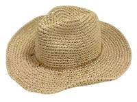 Straw Cowboy Hat Light Tan view