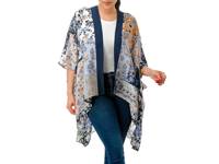 Printed Women's Kimono Blue view
