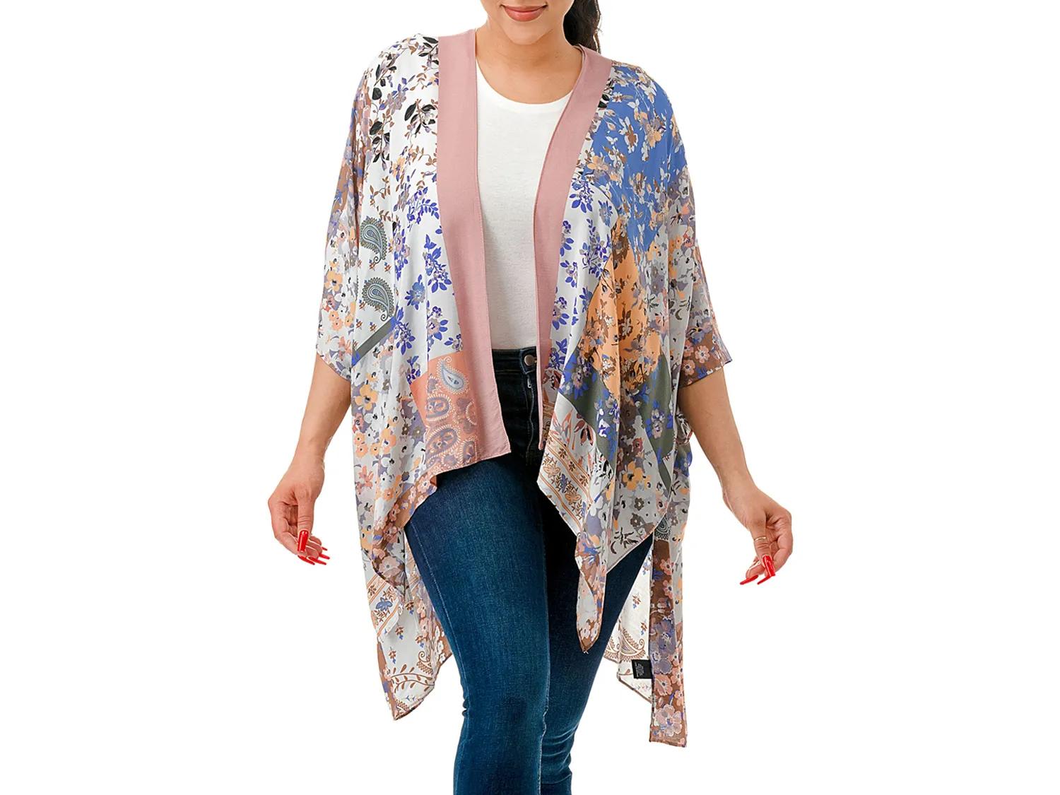 Marcus Adler Printed Kimono | Women's | Pink | Size One Size | Wraps