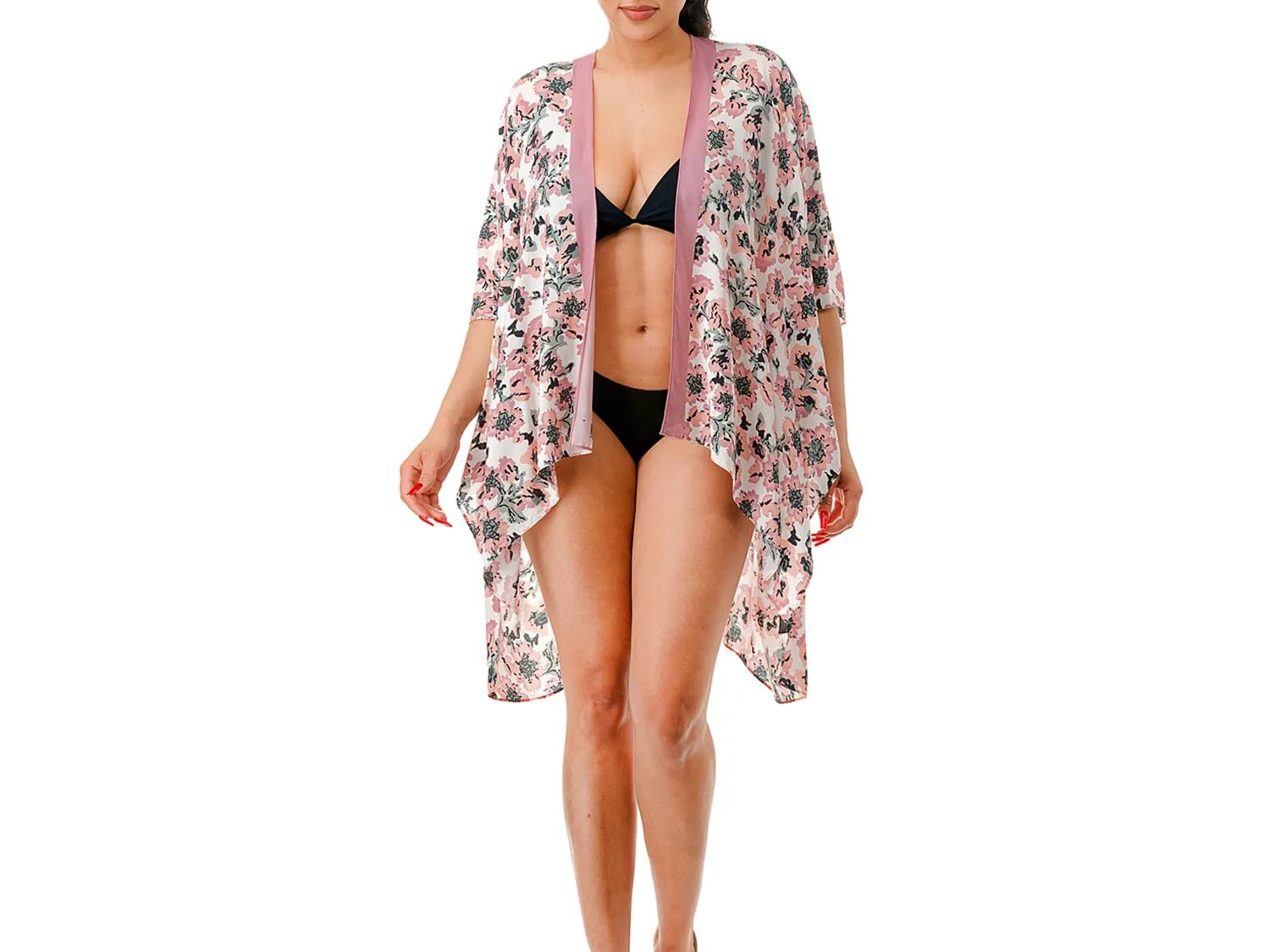 Marcus Adler Printed Kimono | Women's | Pink | Size One Size | Wraps