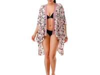 Printed Women's Kimono Pink view