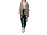 Printed Women's Kimono Black view