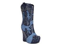 Callia Wedge Boot Denim Blue view