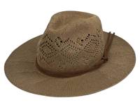 Straw Panama Hat Dark Tan view