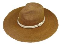 Straw Sun Hat Dark Tan view
