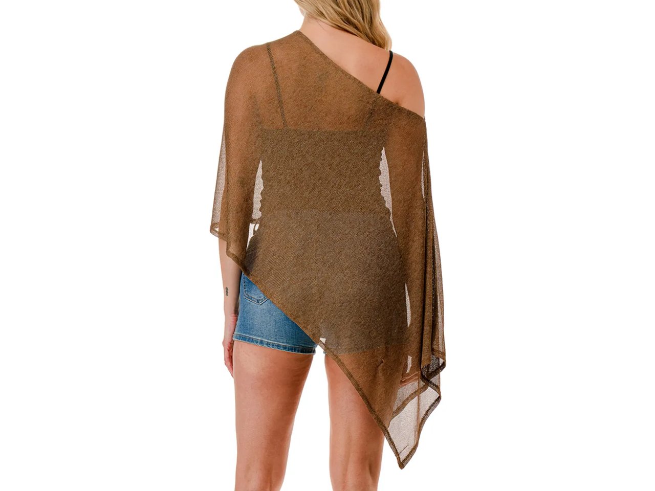 Metallic Mesh Women's Poncho