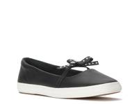 Square Toe Mini Bow Flat - Women's Black view