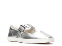 Square Toe Mary Jane Sneaker Silver Metallic view